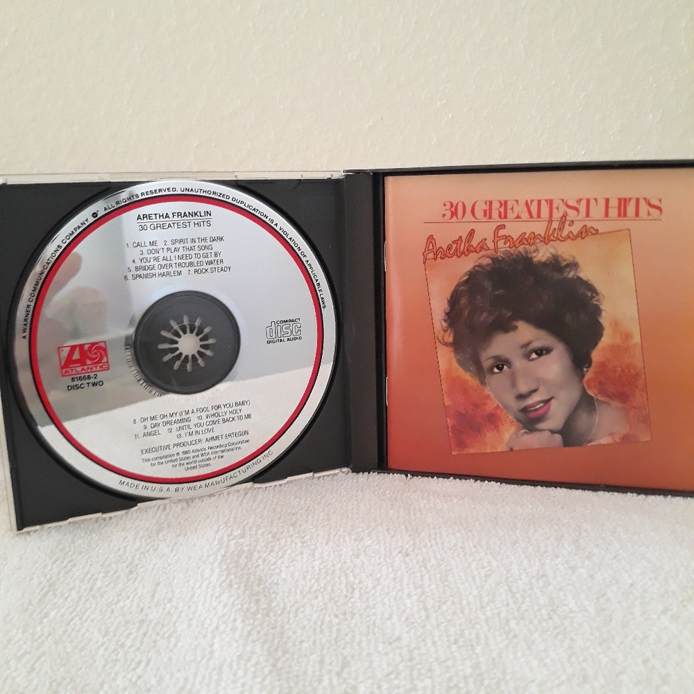 1986 Aretha Franklin "30 Greatest Hits" | DBL CD